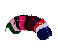 DIYEAH Bolsas De U-Forma Joyería Franela 9x7cm Cordón Ajustable Dulces Pequeños (Colores Surtidos)