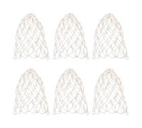 DIYEAH Bolsillos para Mesa de Billar de Algodón de Color Claro, Red Larga Diseño Ahuecado, 6 Piezas para Repuesto Profesional, Accesorios para Guardar Bolas en Juegos de Billar