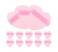 DIYEAH Borlas de Polvo en Forma de Corazón 50 Piezas Borla para Polvos Faciales Rosa Herramienta de Maquillaje para Rostro Aplicación Uniforme y Fijación