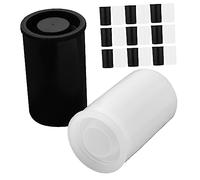 DIYEAH Botes De Película Reutilizables y Estuche De Película De 35 Mm para Fotógrafos, Diseño Compacto y Sellado Hermético, Almacenamiento para Viaje y Cámara, Set De 20 Piezas (10 Negros 10 Blancos)