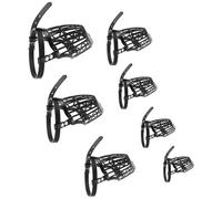 DIYEAH Bozal para Perros de Plástico con Correa Ajustable de Cuero PU Diseño de Transpirable para Evitar Mordeduras Ladridos y Masticar Protección Cómoda para Perros Pequeños y Grandes