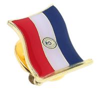 DIYEAH Broche Bandera de Paraguay, Pin de Metal Bandera de Paraguay, Hierro, para Hombres y Mujeres, para Sombreros y Mochilas, Día Nacional y Eventos Conmemorativos