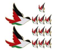 DIYEAH Broches de solapa con de Palestina y de la, pack de 12 piezas, esmalte duradero para eventos patrióticos y souvenirs culturales