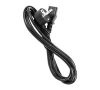 DIYEAH Cable de alimentación de 2 Pines para TV y Lavadora, 1 Metro, Enchufe EU 220V, Negro, PVC y Cobre, Uso en hogar y Oficina