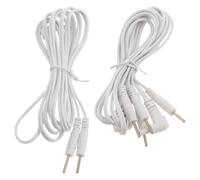 DIYEAH Cable de electrodos de 2 piezas para masajeador digital, conector de | Cables conductores para dispositivos de masaje, cables de electrodos, de electrodo tipo botón, de 1 a 4 y de 1 a 2.
