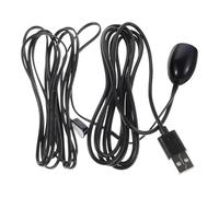 DIYEAH Cable Extensor de Control Remoto por Infrarrojos con Luz LED de 1,5 Metros y Conector de 3,5 Mm para Sistemas de Entretenimiento en Salas y Dormitorios, Material Plástico Negro