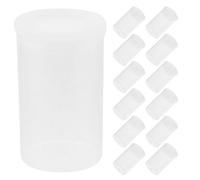 DIYEAH Caja de Almacenamiento de Cebo de Pesca de Plástico Transparente con Tapa Segura, Tubo Redondo Pequeño para Aparejos, 50 Unidades, Resistente al Agua, Portátil para Pesca en Agua