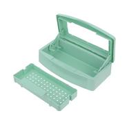 DIYEAH Caja de Limpieza y Esterilización para Herramientas de Manicura, Bandeja Extraíble, Compacta y Azul, para Uso Profesional Hogar