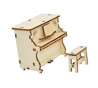 DIYEAH Caja de Música de Madera para Armar Tipo Piano Pequeño Juguete Científico Educativo para Material Experimental Textura Madera Obsequio Adecuado para Desarrollo Motriz y