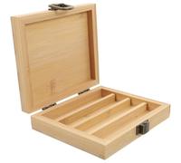 DIYEAH Caja De Pintura De Acuarela Cesta Tubo Una Sola Flor Contenedores Almacenamiento con Tapas Titular La Cartulina Bolsas Almacenamiento Mano Portátil Felpa Brown Bambú