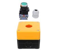 DIYEAH Caja de Pulsadores Momentáneos Industrial de Plástico Amarillo Protección contra Polvo y Múltiples Métodos de Montaje para Uso en Superficies Diferentes