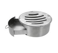 DIYEAH Caja Recolectora de Cenizas para Estufa Rural de Barro, de Hierro Plata, Diseño Redondo para Cocina al Aire Libre