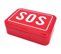 DIYEAH Caja Roja para Almacenamiento de Herramientas de Emergencia Sos de Supervivencia de Metal Ligera al Aire Libre Adecuado para Camping y Aventura