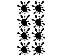 DIYEAH Calcomanías de Vehículo con Diseño de Gotas de Agua, 8 Piezas en PET Negro, Pegatinas Firmes y Originales para Aplicación en Superficies Limpias y Vehículos