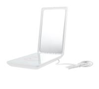 DIYEAH Calentador de Mascarilla Facial Portátil USB Blanco Espejo de Maquillaje Compacto para Cuidado Piel en Casa y Viaje, Compatible Mascarillas Faciales, Dispositivo de Calentamiento