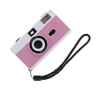 DIYEAH Cámara De Película Vintage Flash Incorporado Cámara Reutilizable para Filmar Momentos Especiales Colores Blanco Rosa y Morado
