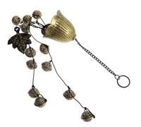 DIYEAH Campanas de Bruja para Pomo de Puerta de Metal Campanillas de Viento Pequeñas para Exterior Colgante Decorativo para Halloween y Jardín Campanilla Vintage Sonido Suave para