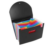 DIYEAH Carpeta de acordeón - Organizador de archivos vertical con sistema de archivo expandible de bolsillo con 13 secciones - Carpeta de plástico para escritorio, exámenes escolares, hogar y