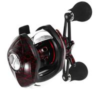 DIYEAH Carrete de Pesca Tipo Agua Caída Dw121l Zurdo 18 1, 7: 1 1 | Negro, Nailon, Latón y Cerámica, Sistema de Tapa Lateral Rápida, Freno de 10 Niveles hasta 10kg