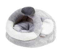 DIYEAH Casa Cueva para Mascotas Pequeñas y Hámster, Cama Cálida de Peluche, Tamaño L, Nido de Invierno para Erizos y Cobayas, Cama Suave para Mascotas Pequeñas en Invierno