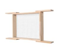 DIYEAH Cedazo de Suelo Clasificador de Suelo Madera E Hierro Mango Desmontable Malla Fina Color Caqui para Raíces y Piedras Jardinería en Maceta y Exterior