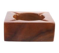 DIYEAH Cenicero de Madera Grande Vintage Soporte para Cenizas Portátil y Resistente Decoración Práctica para Oficina y Hogar