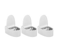 DIYEAH Cenicero de Pared con Tapa Abatible 3 Unidades Montaje sin Taladro Compacto y Funcional para Baño Dormitorio Oficina Cenicero para Fumar Montado Pared Accesorio Práctico