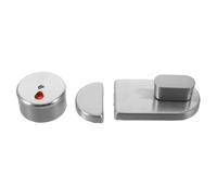 DIYEAH Cerradura Indicadora de Baño para Uso Común Display Ocupado y Libre | Acero Inoxidable Plata, Tornillo Engrosado y Ranura Precisa, para Mampara de Inodoro en Aseos Comunes