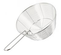 DIYEAH Cesta con Mango Largo de Acero Inoxidable 304 para Freír | Plata, Asa Resistente al Calor, Uso en Cocina, para Snacks y Fritura Profunda