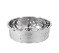 DIYEAH Cesta de Vapor para Alimentos de Acero Inoxidable 304 Rejilla Redonda de 21 CM Asas Dobles Colador para Cocinar al Vapor Compatible Ollas y Vaporeras Adecuado para Verduras