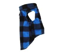 DIYEAH Chaleco Polar para Perros de Cuadros Azules Chaleco de Invierno para Mascotas Anilla D Adecuado para Paseos Fríos Otoño
