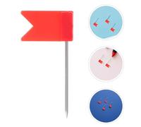 DIYEAH Chinchetas para Mapas Cabeza de Bandera Roja 500 Unidades para Tablero de Corcho Tachuelas Decorativas para Mapas Escolares Oficina y Viaje