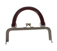 DIYEAH Cierre Metálico Artesanal Para Bolso Estructura Vintage De Marco u En Color Cobre Antiguo, Accesorio De Repuesto Para Bolsos De Mano y Carteras, Cierre De Broche Para Manualidades y Diy