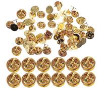 DIYEAH Cierres de Alfileres para Insignias 50 Piezas Accesorios de Manualidades Broches de Bricolaje Alfileres para Joyas Manualidades de Bricolaje