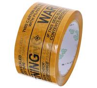 DIYEAH Cinta Adhesiva de Embalaje de Advertencia Warning Color Beige Material Opp Grueso Rollo Único Adhesivo de Alta Adherencia Resistente a Condiciones Ambientales Extremas