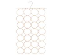 DIYEAH Colgador Plegable de Anillas para Bufandas Percha Plegable Multicolor 28 Anillos Estante para Chales y Corbatas Organizador Compacto para Accesorios Casa