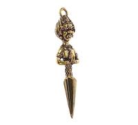 DIYEAH Colgante De Hebilla De Majadero De Demonio Cadenas Llave Pila Dijes Para Pulseras Con Cuentas Feng Collar Rosario Oro Talón Bandas Budismo Vajra Colgante Latón