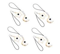 DIYEAH Colgante Decorativo De Astronauta Para Móvil Y Llaves Charm De Colgar Estrellas Y Luna Accesorio De Decoración Para Teléfonos Y Bolsos 2 Piezas X 4