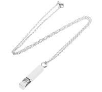 DIYEAH Collar Colgante Urna para Cenizas en Acero Inoxidable Color Plata Piedra de Nacimiento Abril Collar Conmemorativo Abierto y Perfume Joyería para Mujer 1 Pieza