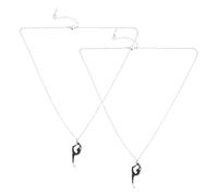 DIYEAH Collar de Gimnasia Artística para Mujer en Acero Inoxidable Diseño Original y Paquete de 2 Piezas, Cómodo al Tacto y Resistente para Uso Diario