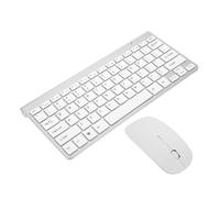DIYEAH Combo de Teclado y Ratón Inalámbricos Diseño Abs Plata 2,4 GHz 78 Teclas Respuesta Rápida Plug and Play para Uso Diario y Viajes de Negocios