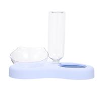 DIYEAH Comedero Automático para Gatos y Perros Azul Bol Semi-Circular Sistema de Relleno Continuo de Agua Antidesbordamiento y Resistente a Vuelcos Accesorios para Mascotas de