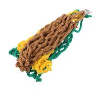 DIYEAH Comedero Colgante de Heno para Conejos 3 Piezas en Red Resistente, Bolsas Pequeñas para Animales Pequeños en Colores Marrón, Amarillo y Verde, Adecuado para Jaulas y Mantener