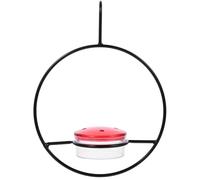 DIYEAH Comedero Colgante para Colibríes de Metal, Mini Alimentador de Agua al Aire Libre, Sencillo y Resistente para Jardín, Terraza o Árbol, Recipiente para Pájaros Fácil de Limpiar