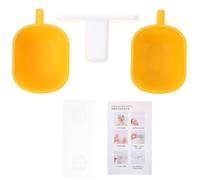 DIYEAH Comedero Colgante para Mascotas Doble Plástico Anti-vuelco con Diseño sin Clavos Cuencos Extraíbles para Perros y Gatos Almacenamiento Seguro y Fácil Limpieza