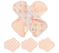 DIYEAH Compresas Menstruales Lavables de Algodón Orgánico para Mujer 5 Unidades Alta Absorción para Uso Diario en Etapas Menstrual y Puerperal Varios estilos