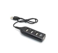 DIYEAH Concentrador USB 2.0 de 4 Entradas Negro Transferencia Rápida y Compatible con Sistemas para Computadora y Portátil Portátil