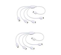 DIYEAH Conector Divisor De Cable Led Rgb De 4 Pines, Cable Conector Divisor De Tira Led Para Iluminación De Riel, Resistente a Altas Temperaturas, Kit 2 Unidades Para Conexión Fácil y Uso Doméstico