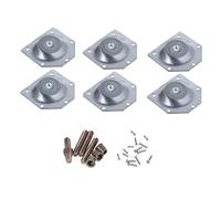 DIYEAH Conector Práctico para Patas De Mesa Almohadillas De Placa De Hierro Biselado Junta De Pata De Mesa Plateada 6 Piezas 70x67x1,2 Mm para Montaje De Muebles