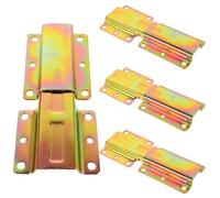 DIYEAH Conectores Metálicos para Sofás 4 Piezas, Herrajes de Conexión Toboganes Cónicos Dorados, Accesorios Deslizantes para Muebles y Estructuras de Cama, Piezas de Repuesto para Sofá